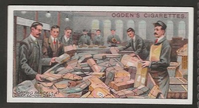 OGDENS - ROYAL MAIL 1909 - #43 - PAKETE SORTIEREN IM CHIEF LONDON DEPOT 