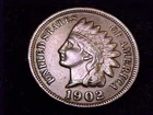 1902  Indian Head Cent,  Very  Fine  grade.