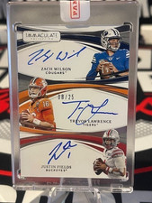 2021 Immaculate Wilson Trevor Lawrence Justin Fields Autograph 8/25 Rookie Auto