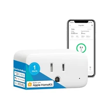 【2025 New】 SwitchBot HomeKit Smart Plug Mini 15A, No Hub Required, Energy... 