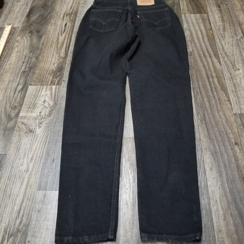VINTAGE Levis 512 Jeans Womens 8 Black Denim Slim Fit Tapered Leg Mom USA - Picture 11 of 13