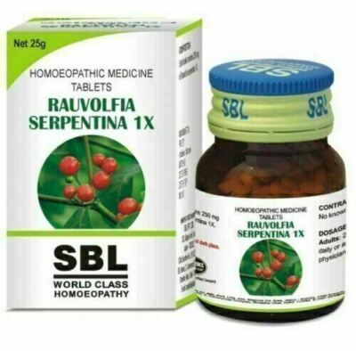 SBL Homeopathic Rauwolfia Serpentina 1X Tablets (25gm)