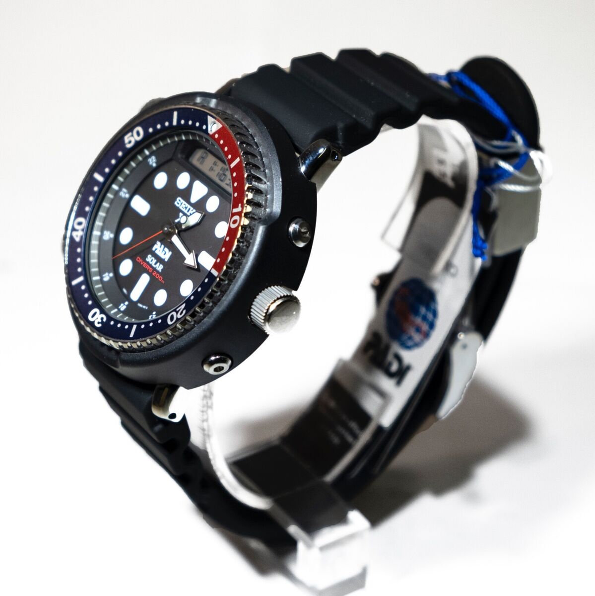 Men's SNJ027 Pepsi PADI Solar Diver 48mm Seiko Prospex Watch Men's SNJ027 Pepsi PADI Solar Diver 48mm Seiko Prospex Watch
