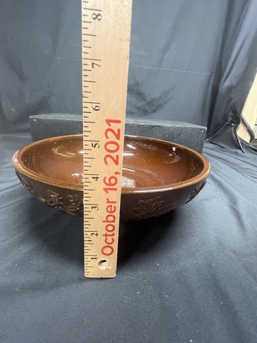 A Beautiful Vintage Red Wing Pottery Brown Mid Century Modern Fruit Bowl - Picture 11 of 11