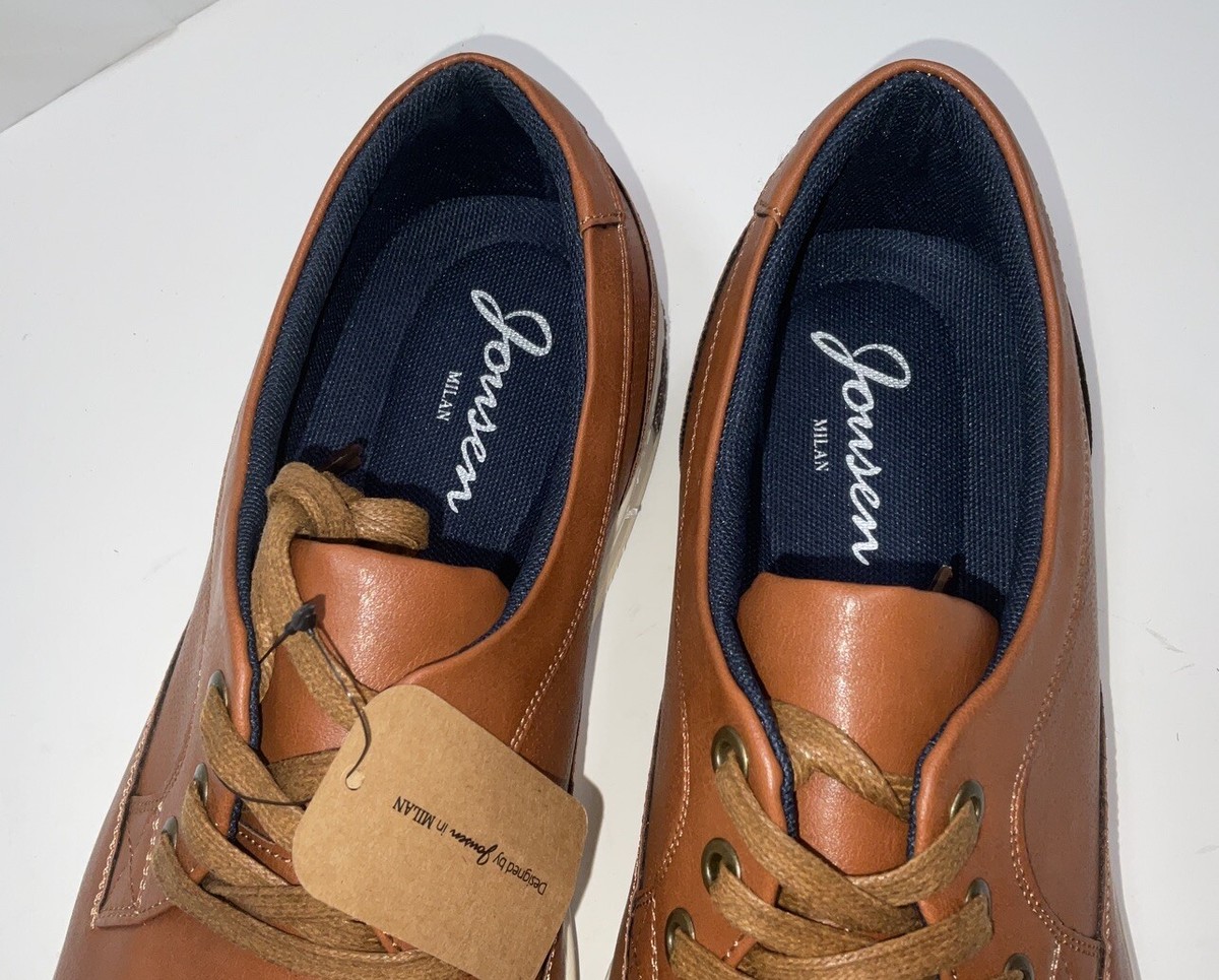 NIB Men’s Jousen Milan‎ 3 Eyelet Brown Lace Up Fashion Dress Sneakers Size 13 NIB Men main image 3