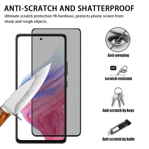 For Samsung A16 A36 A56 A55 A35 A54 A34 Privacy Tempered Glass Screen Protector - Picture 7 of 16