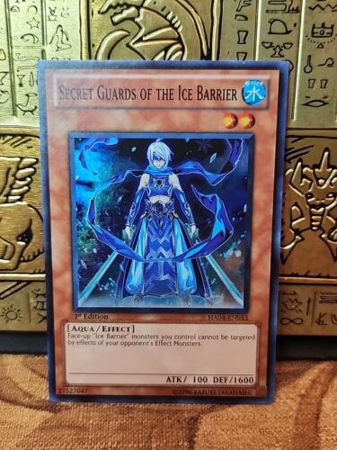 Yugioh 1st Ed.⚡Secret Guards of the Ice Barrier⚡ Super Rare Holo HA04-EN053 NM/M
