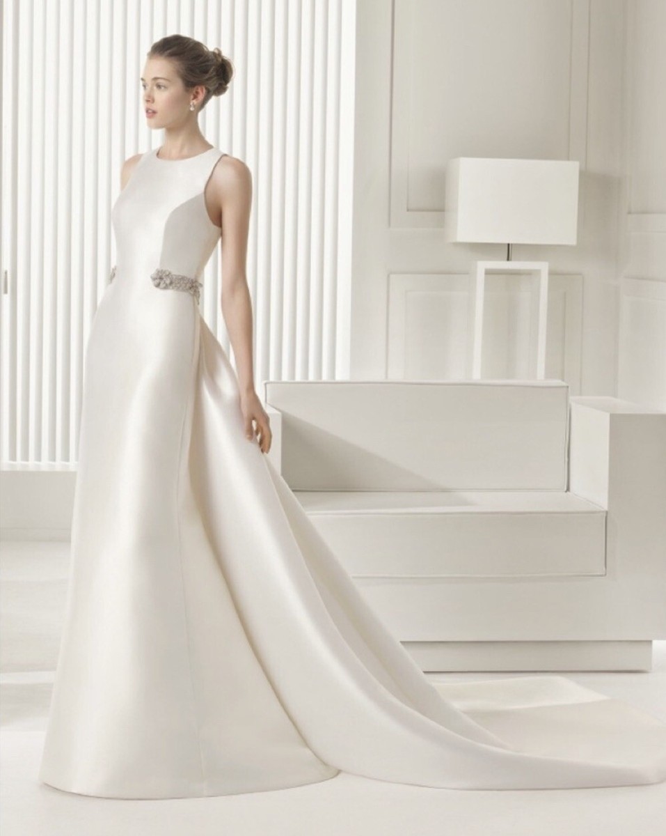Rosa Clara Sara Mikado Wedding Gown Size 12 $4000 | eBay