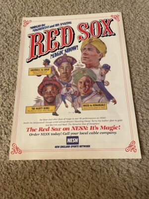 Vintage MIKE GREENWELL ROGER CLEMENS BOSTON RED SOX NESN TV Poster