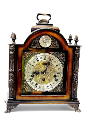 Hermle Tischuhr Kaminuhr 4/4 Westminster Uhrwerk Tempus Fugit Walt 1960er Jahre