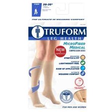 SM Truform Knee High Closed Toe Compression Stockings Unisex 20-30 mmHg MEDIUM