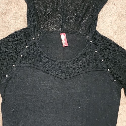 Apple Bottoms Black Sweater Hoodie Dress - Picture 5 of 8
