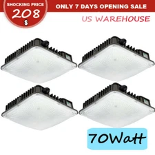 4Pack LED Canopy Light 70Watt - Balcony Car Park Lane Gas Station Ceiling Lights