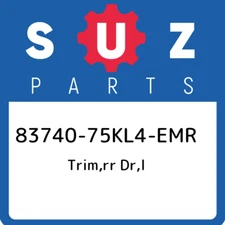 83740-75KL4-EMR Suzuki Trim,rr dr,l 8374075KL4EMR, New Genuine OEM Part
