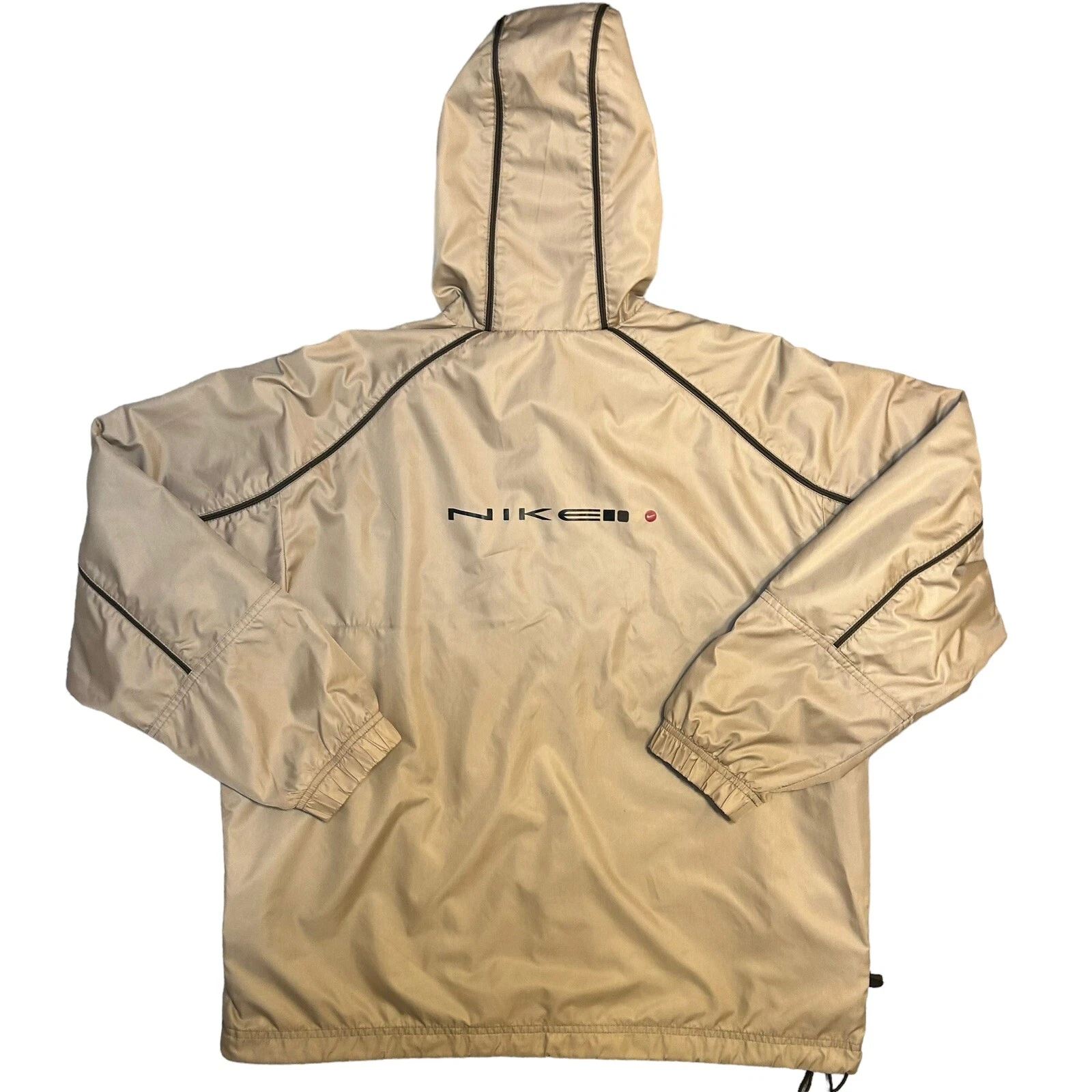 Vintage Nike Coat Jacket Gold Rare Spell Out Graphic Logo Size M Medium - KOHNV