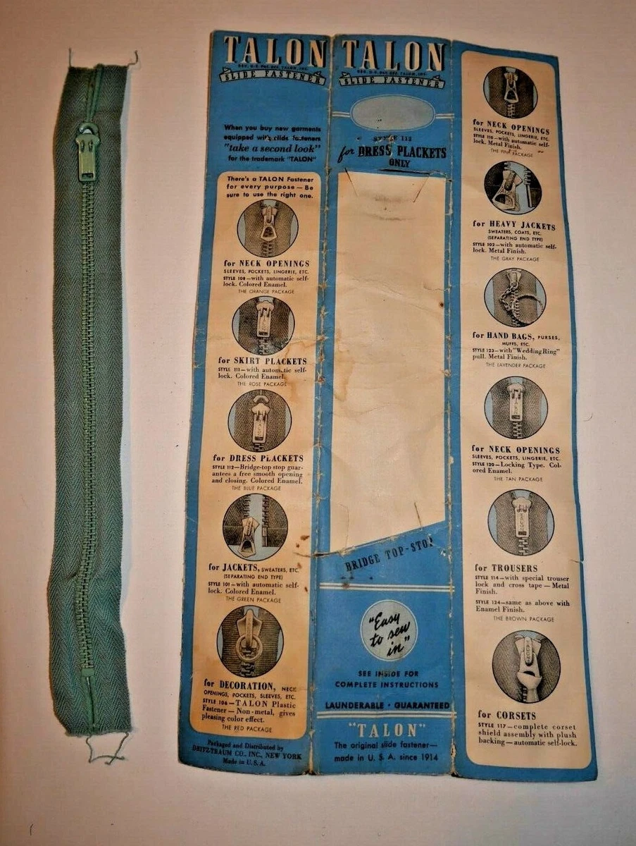 Antique Talon Zipper 1940s Talon Zipper 8