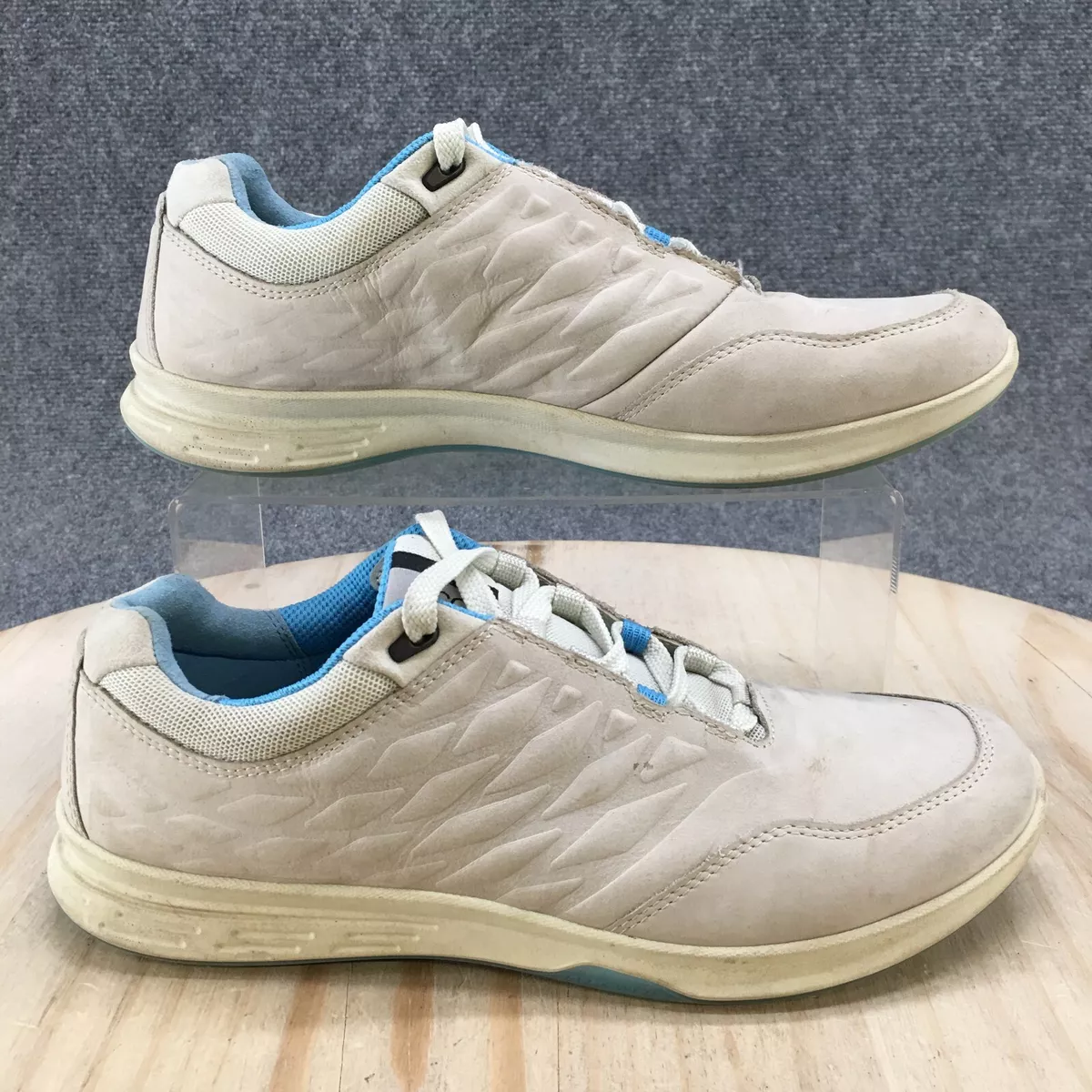 ECCO Shoes Womens 40 M Exceed Sneakers Tan Faux Leather Lace Up