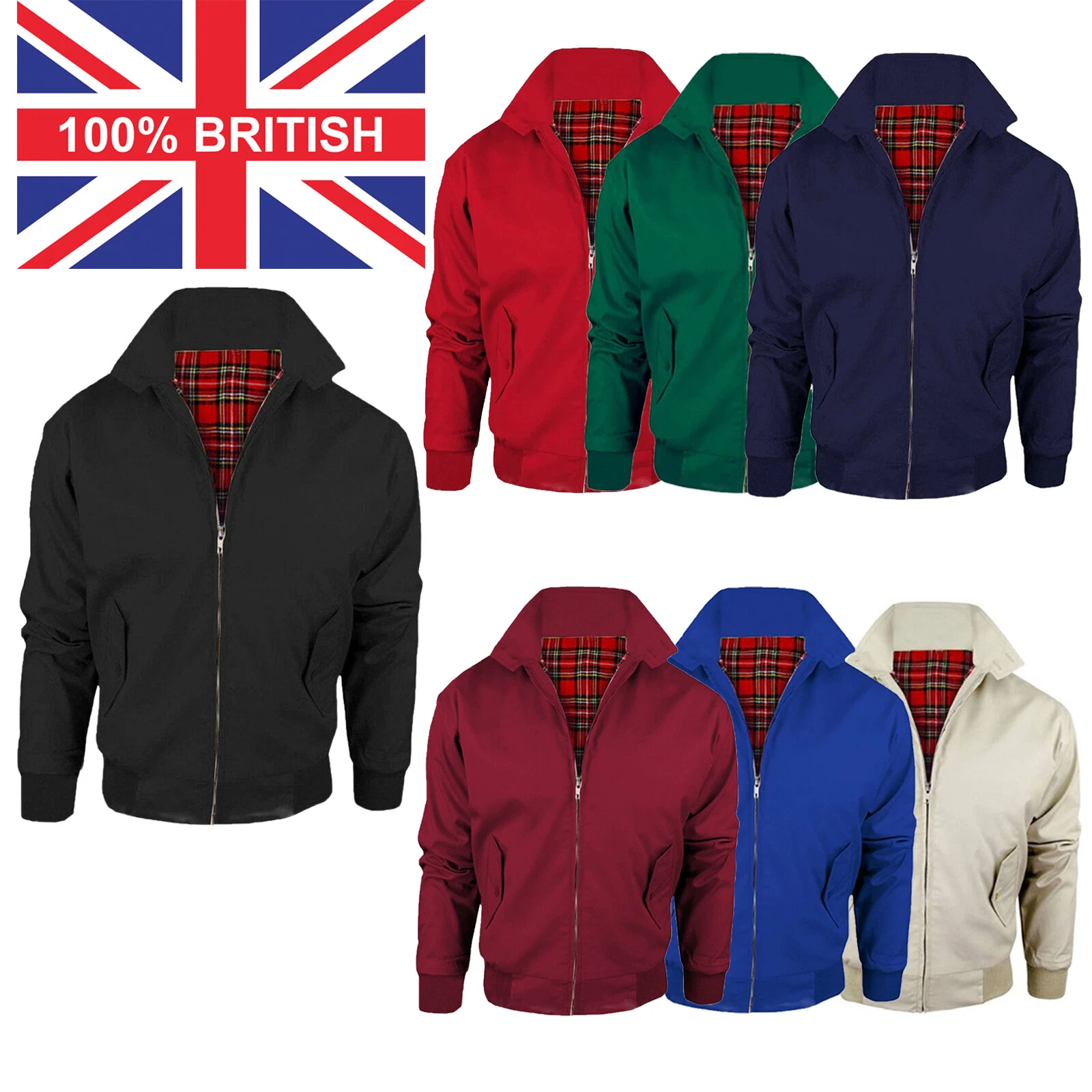 Men’s Retro Mod Scooter Jacket 1970s Vintage Bomber Coat Tartan Lining Casual To
Opens in a new wind
