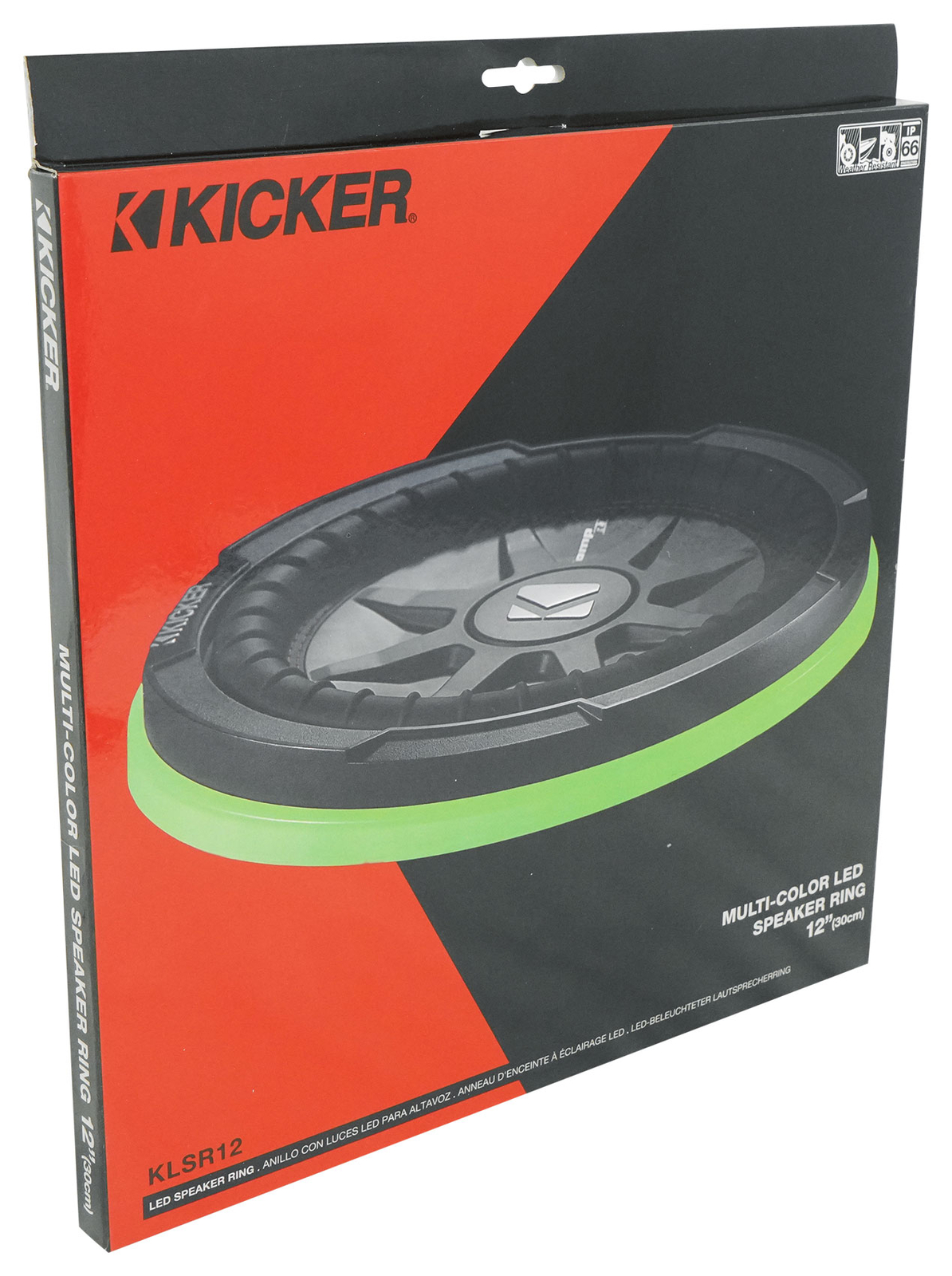 KICKER 47KLSR12 KLSR 12 Защищенный от атмосферных воздействий светодиодный Динамик сабвуфер с кольцевой подсветкой Пульт дистанционного управления