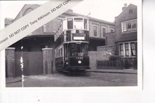 LONDON TRANSPORT - E/1 TYPE TRAM NO. 1595 @ CHARLTON WORKS -  PHOTO  B18208