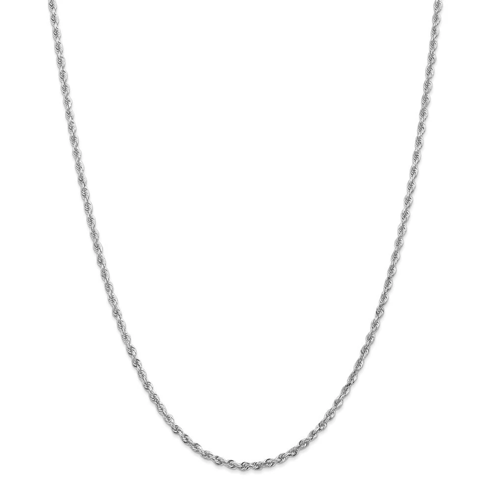 2.75mm 14k White Gold D C Quadruple Rope Chain Necklace eBay