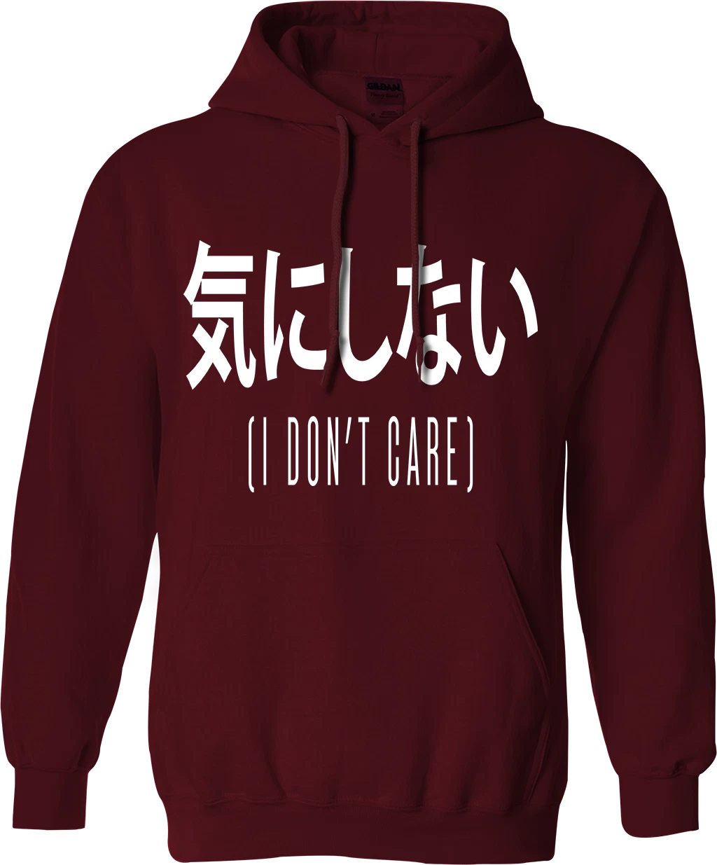 RHUDE Felpa con cappuccio scrittura cinese I Don't Care slogan divertente scherzo retrò adulto regalo top