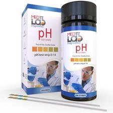 pH Test Strips 0 to 14 200 ct for Urine, Saliva, Drinking Water, Kombucha