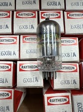 Lot Of 5: 6X8A NOS vacuum tube Raytheon USA triode pentode 6X8/A Tu13/24