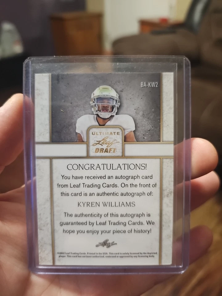 Kyren Williams 2022 leaf ultimate draft auto autograph #/75 Rams Rookie ND - Image 4 of 4