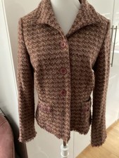 Hirsch Blazer Boucle Rosa Lila Beige Gr. 38