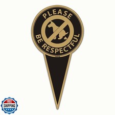 No Pooping Dog Sign-Please Be Respectful - 12"x6" Double Sided St