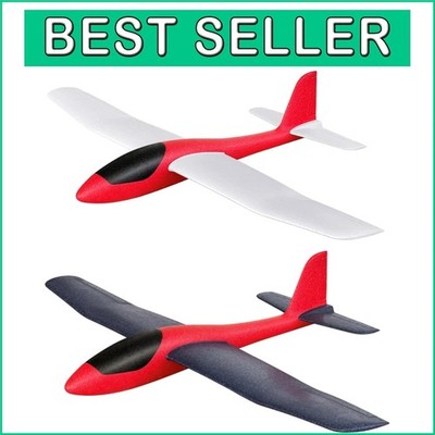 2-Pcs Super Large Foam Glider Airplane Toy - Outdoor STEM Fun for All Ages^