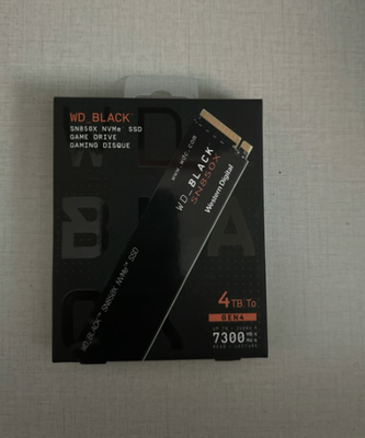 Western Digital WD_BLACK SN850X 4TB NVMe Internal SSD (WDS400T2X0E