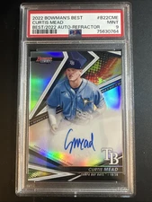 2022 Bowman’s Best Baseball Curtis Mead Refractor Auto #B22-CME PSA 9 Rays