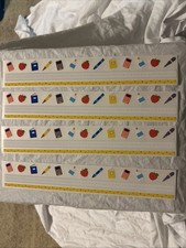 Lot Of 4 Vintage 1997 Mrs Grossman  s Design Lines Stickers SCHOOL