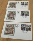 Israel Scott #35-36  1950 New Year Set of Three FDC's Different City Postmarks!!