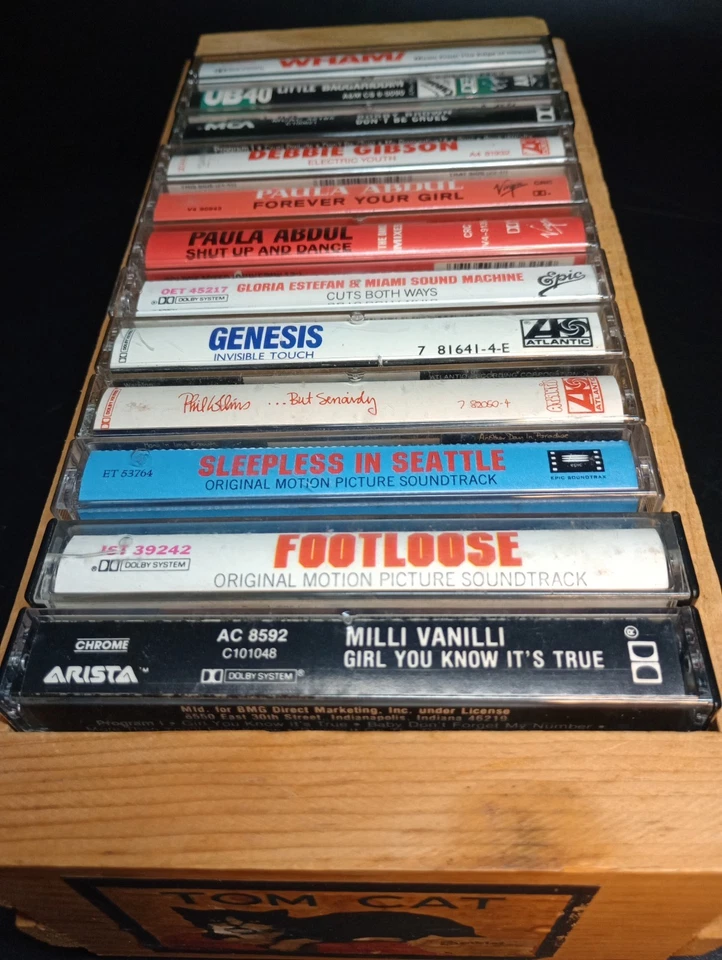 Lot Of Vintage Cassette Tapes Pop Dance Soundtrack 80s + Napa Valley Cat Holder - Imagem 3 de 4