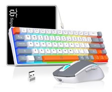 Snpurdiri 60 Wireless Gaming Keyboard and Mouse Combo,Rainbow Backlit Rechar...