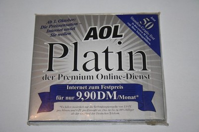 AOL Platin Internet by call Software PC CD Retro Vintage 1990er Jahre OVP sealed