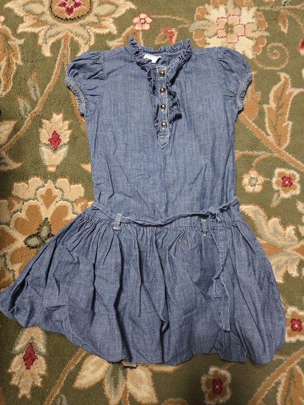 Girls Sz 6 One Piece Bubble Hem Dress,  Must See!!