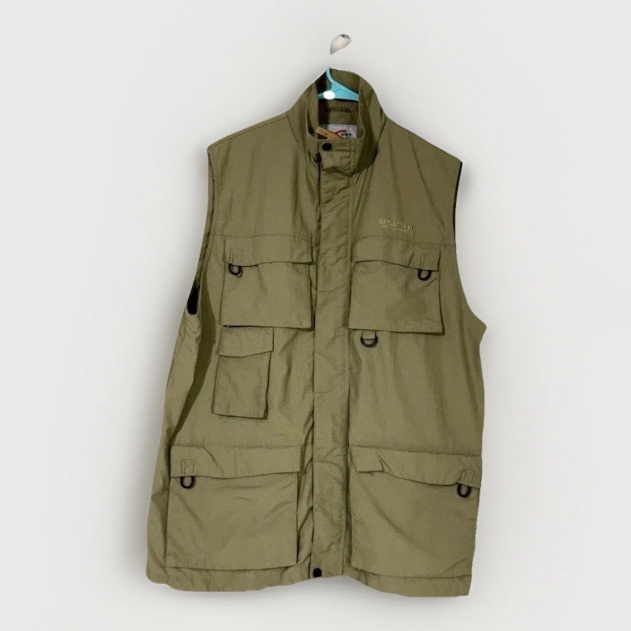 Regatta X-ERT L Performance Khaki Travel Light Fishing Hiking Packaway Vest EUC