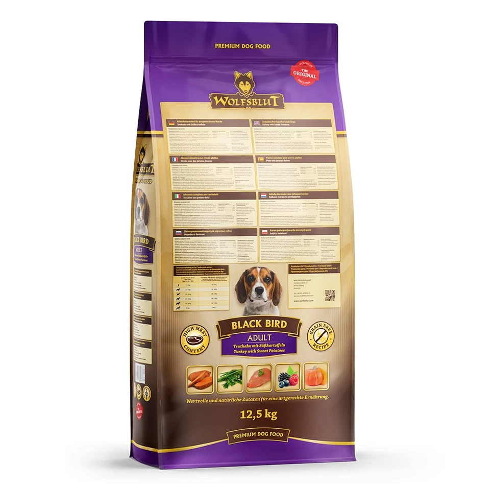 Wolfsblut Adult Black Bird - Truthahn und Süßkartoffel Trockenfutter 12,5 kg - Bild 3 von 3