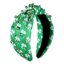 St.Patrick's Day Headband for Women Shamrock Knotted Headband Shamrock 1