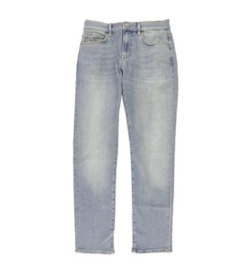 DSTLD Mens Two Tone Tapered Slim Jeans, Blue, 29W x 30L