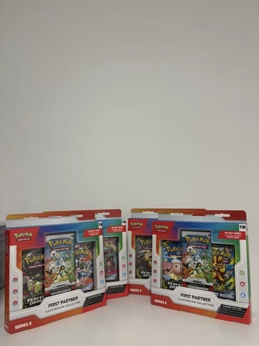 FREE SHIPPING ✅ 4x Pokemon First Partner Illustration Collection Series 2