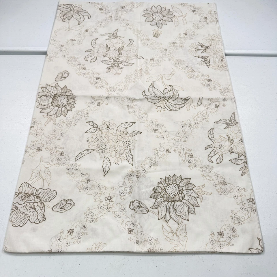 Funda de Almohada Vintage Sears Estándar Floral Marrón Grandes Flores Mezcla EE. UU. Y2K 90S 80 Foto 2 de 4