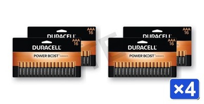 4 Pack Duracell Coppertop AAA Batteries 16 Batteries Per Pack, 64 total