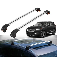 220 lbs Roof Rack Cross Bars for Volvo XC90 2016-2026 with Flush Rails - Silver