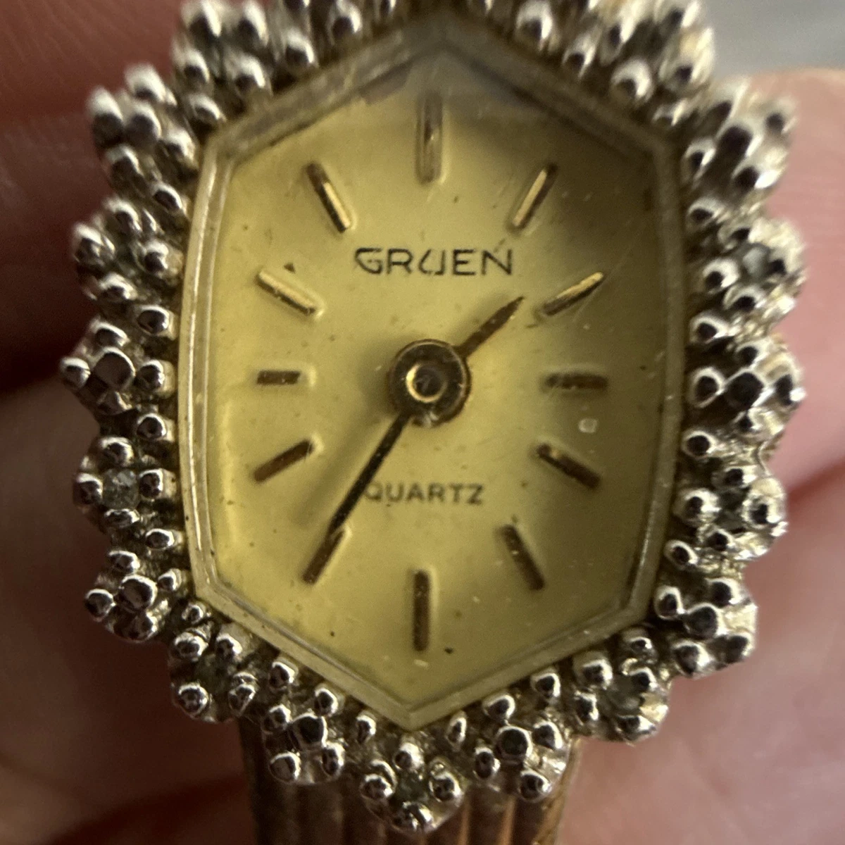 Vtg GRUEN Women\'s WATCH + 2 Enamel BROOCHES Dragonfly & Flower UNUSED in BOX Vintage Gruen 17 Jewel Ladies Mechanical | Mercari main image 4
