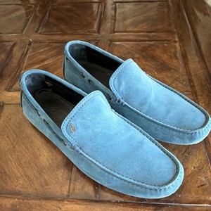NEW BRIONI men\'s geometeric pattern slip-on loafers in midnight blue beige Brioni Mens Geometeric Pattern Slip-On Loafers – Bluefly main image 4